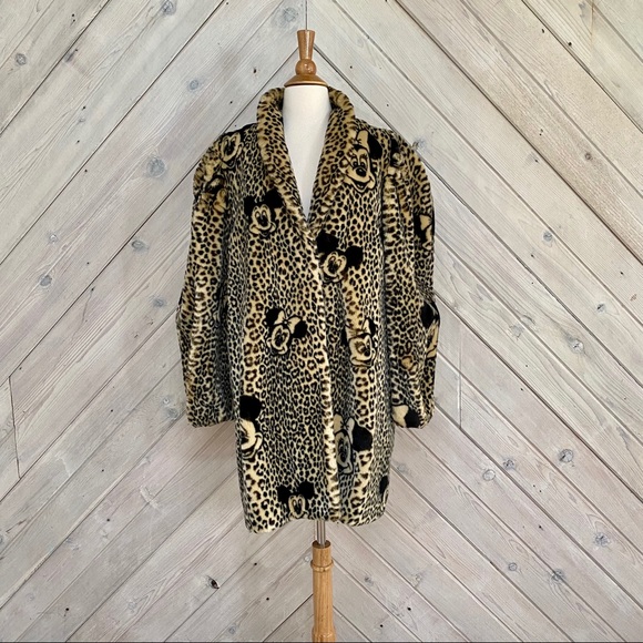 Apparence Jackets & Blazers - Vintage Apparence Mickey & Minnie Faux Fur Coat